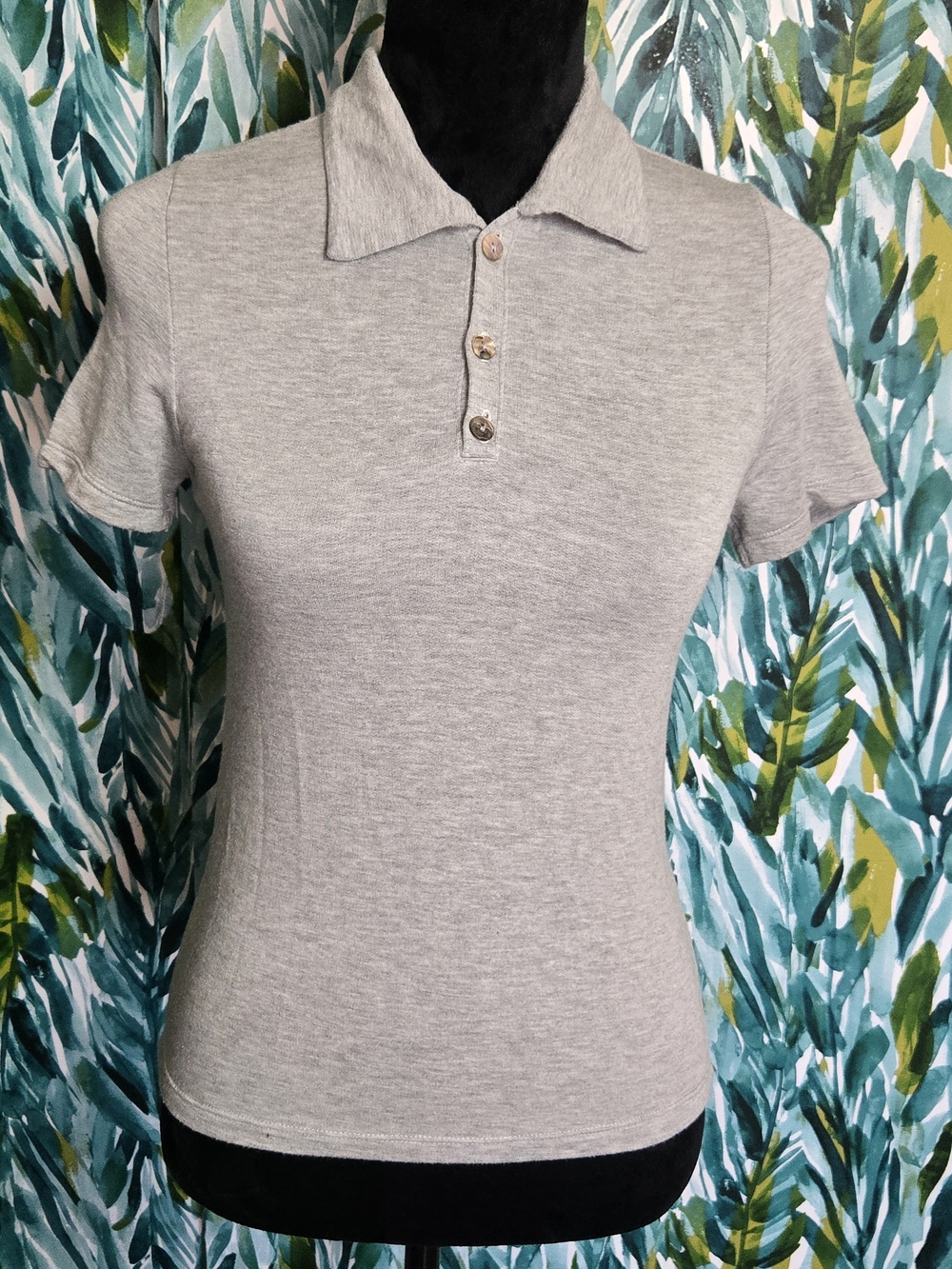 Bleusalt Shorty Polo in light heather grey